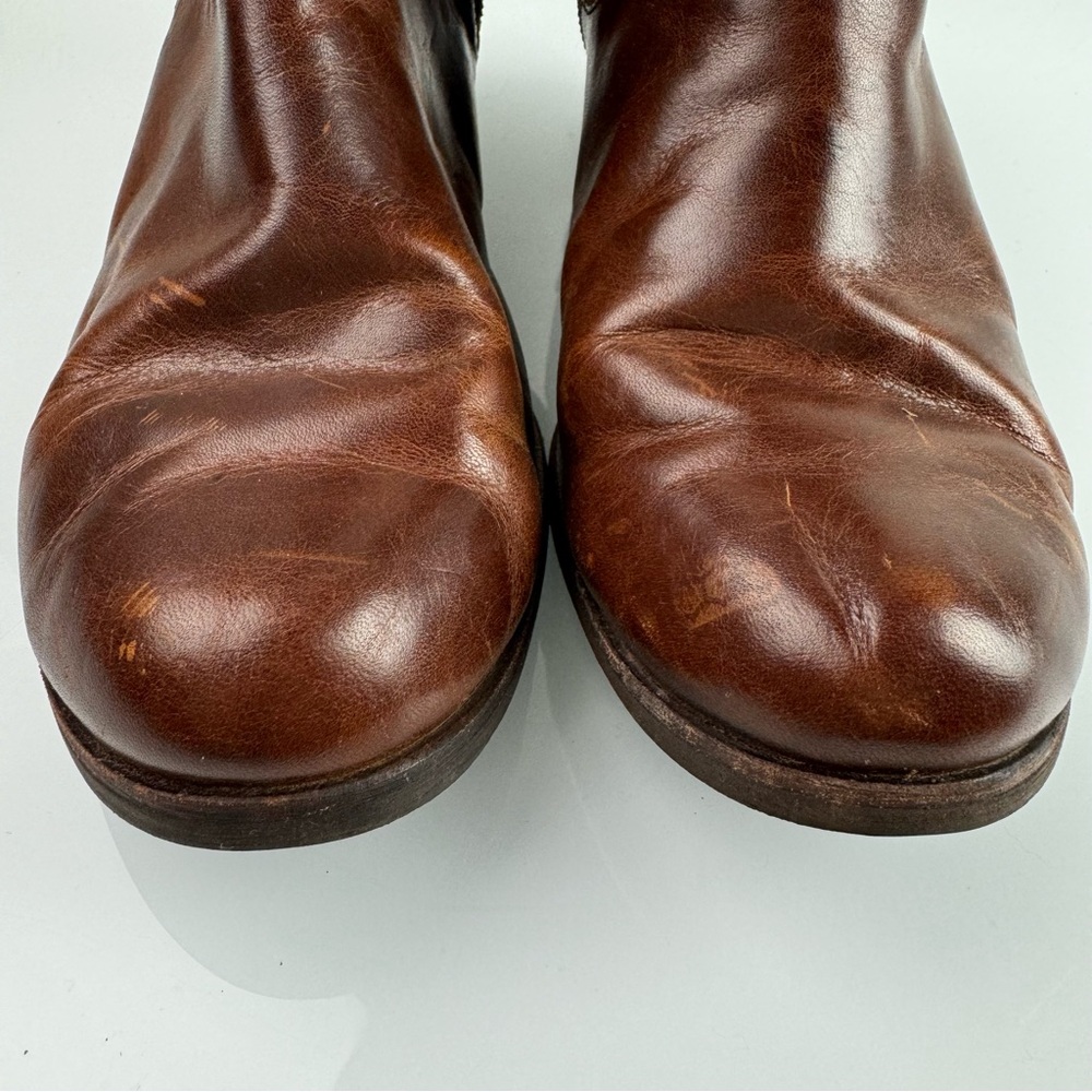 Ugg Boots Penelope Booties Solid Dark Brown‎ Genuine Leather Sheepskin Lined Zip - Picture 9 of 12
